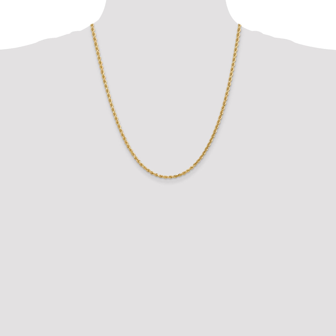 14k Yellow Gold 3.20mm Diamond Cut Rope Chain