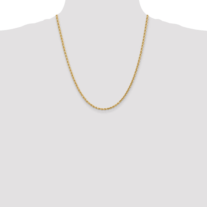 14k Yellow Gold 3.20mm Diamond Cut Rope Chain