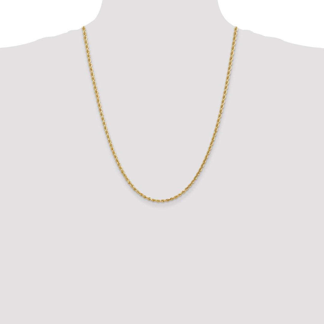 14k Yellow Gold 3.20mm Diamond Cut Rope Chain