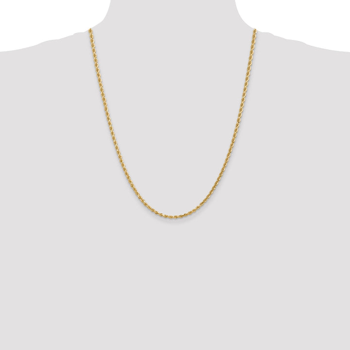 14k Yellow Gold 3.20mm Diamond Cut Rope Chain