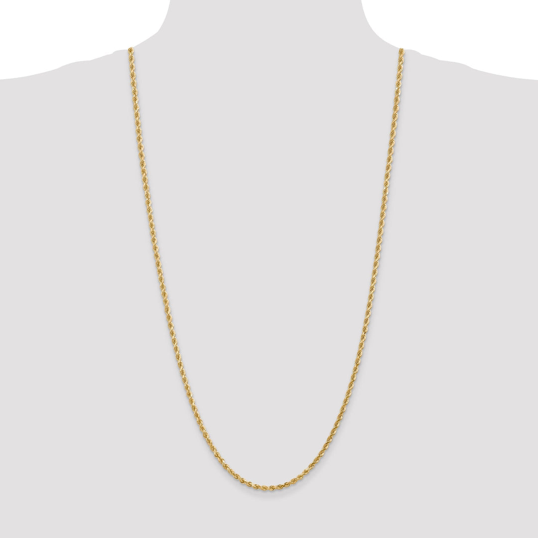 14k Yellow Gold 3.20mm Diamond Cut Rope Chain