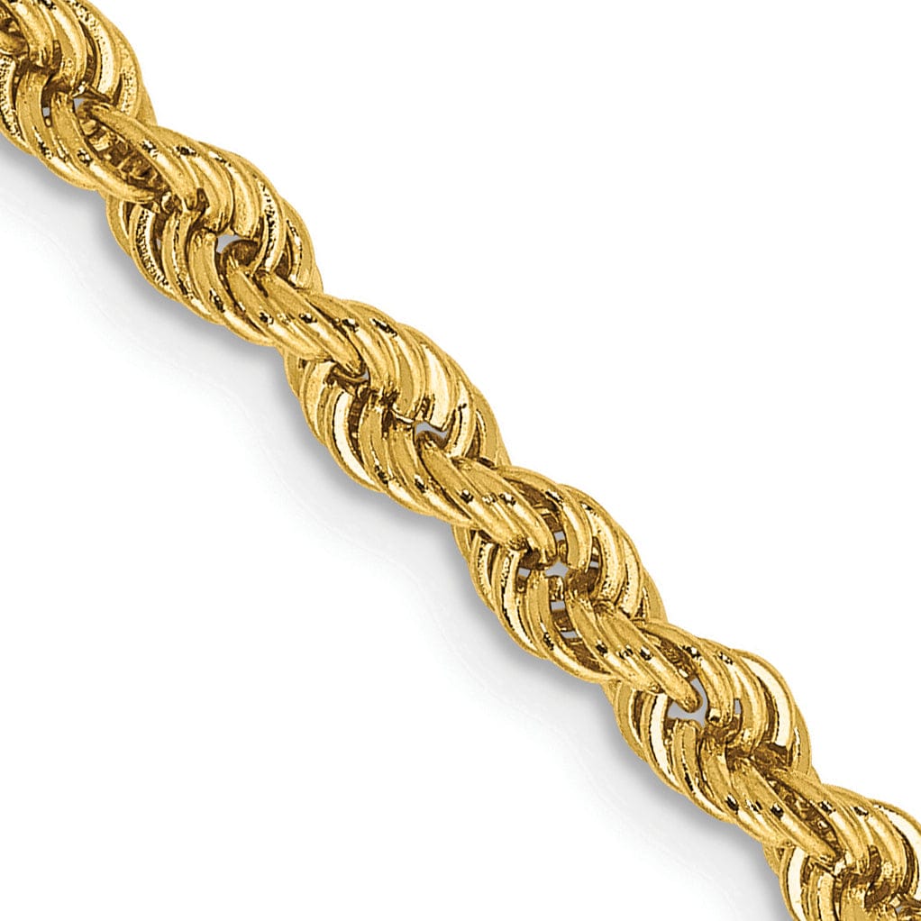 14k Yellow Gold 3.00-mm Handmade Rope Chain