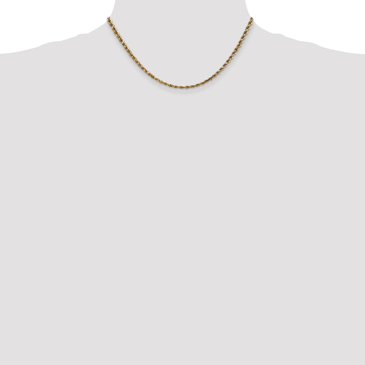 14k Yellow Gold 3.50mm Diamond Cut Rope Chain