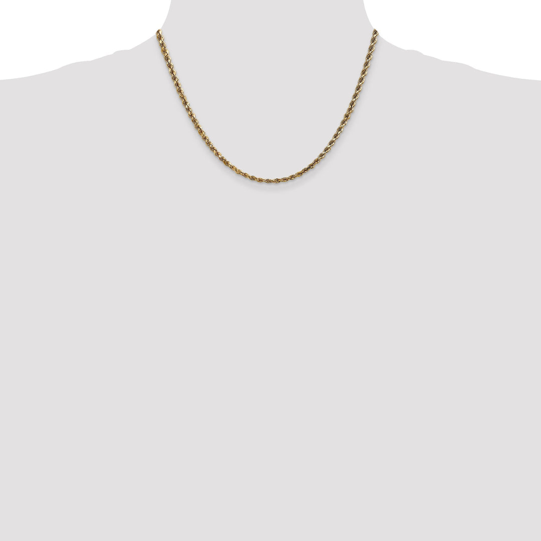 14k Yellow Gold 3.50mm Diamond Cut Rope Chain