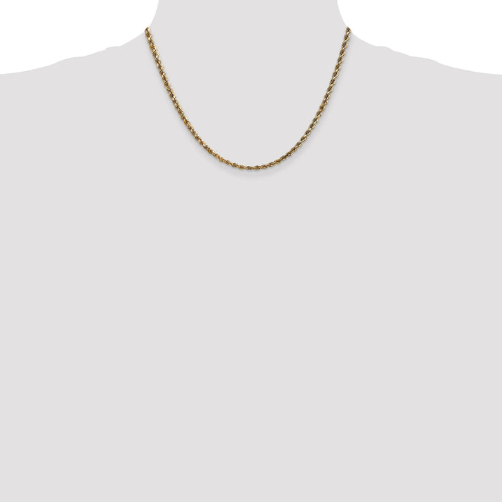 14k Yellow Gold 3.50mm Diamond Cut Rope Chain