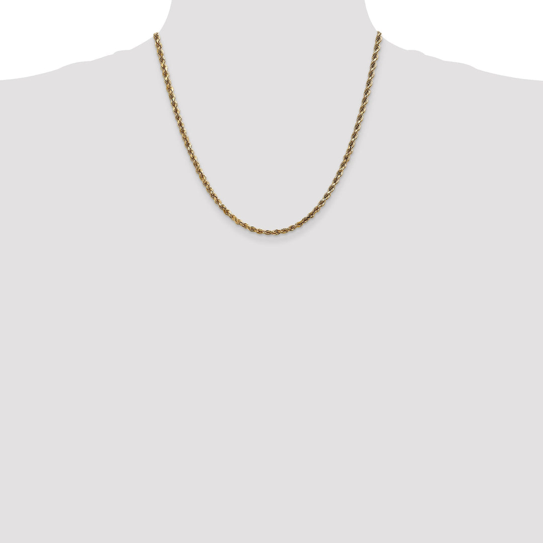 14k Yellow Gold 3.50mm Diamond Cut Rope Chain