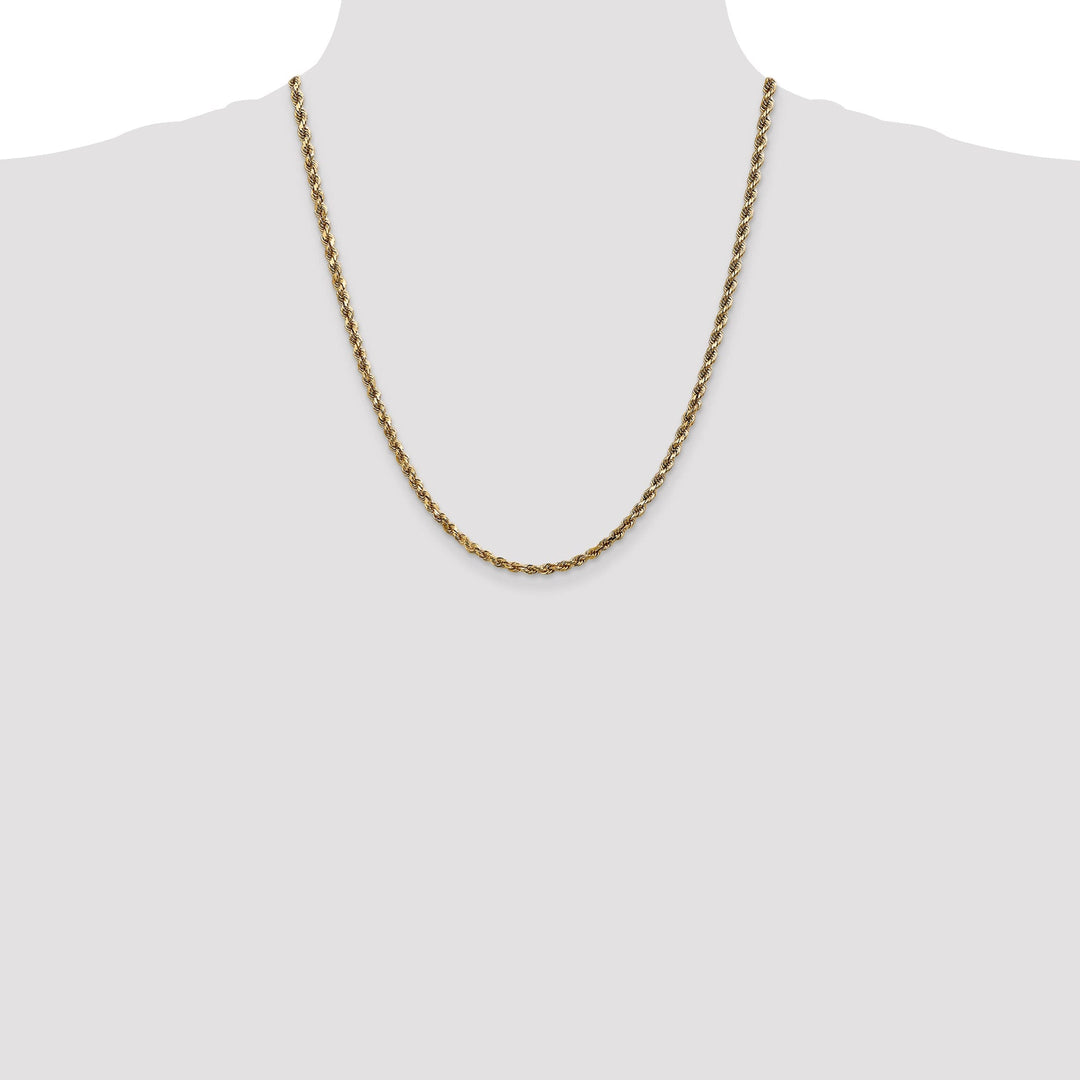 14k Yellow Gold 3.50mm Diamond Cut Rope Chain