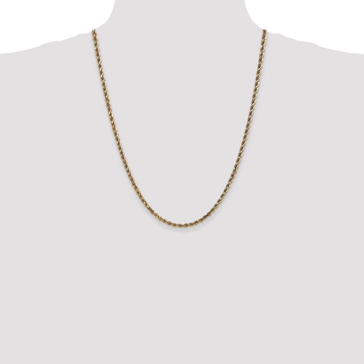 14k Yellow Gold 3.50mm Diamond Cut Rope Chain