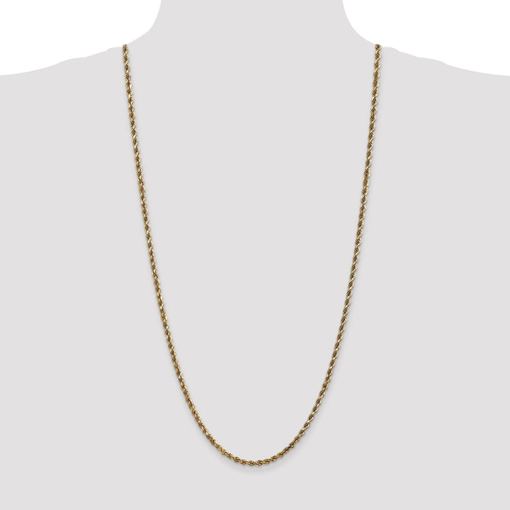 14k Yellow Gold 3.50mm Diamond Cut Rope Chain