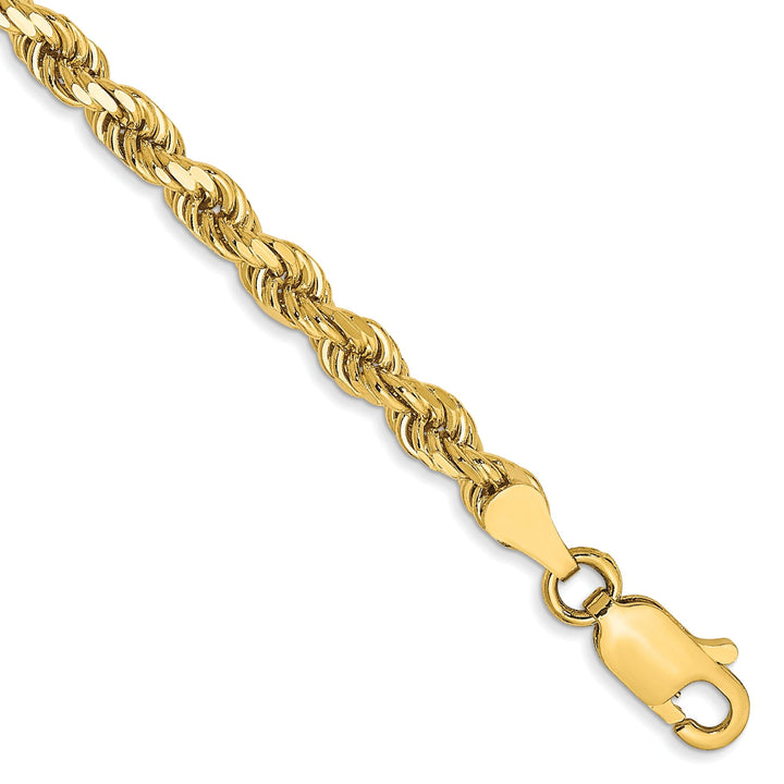 14k Yellow Gold 3.50mm Diamond Cut Rope Chain