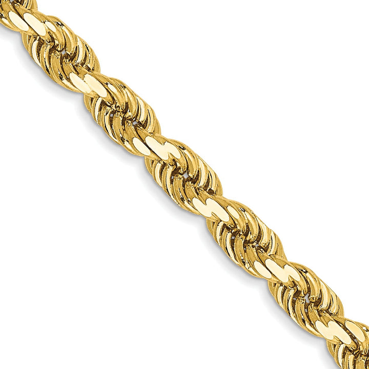 14k Yellow Gold 3.50mm Diamond Cut Rope Chain