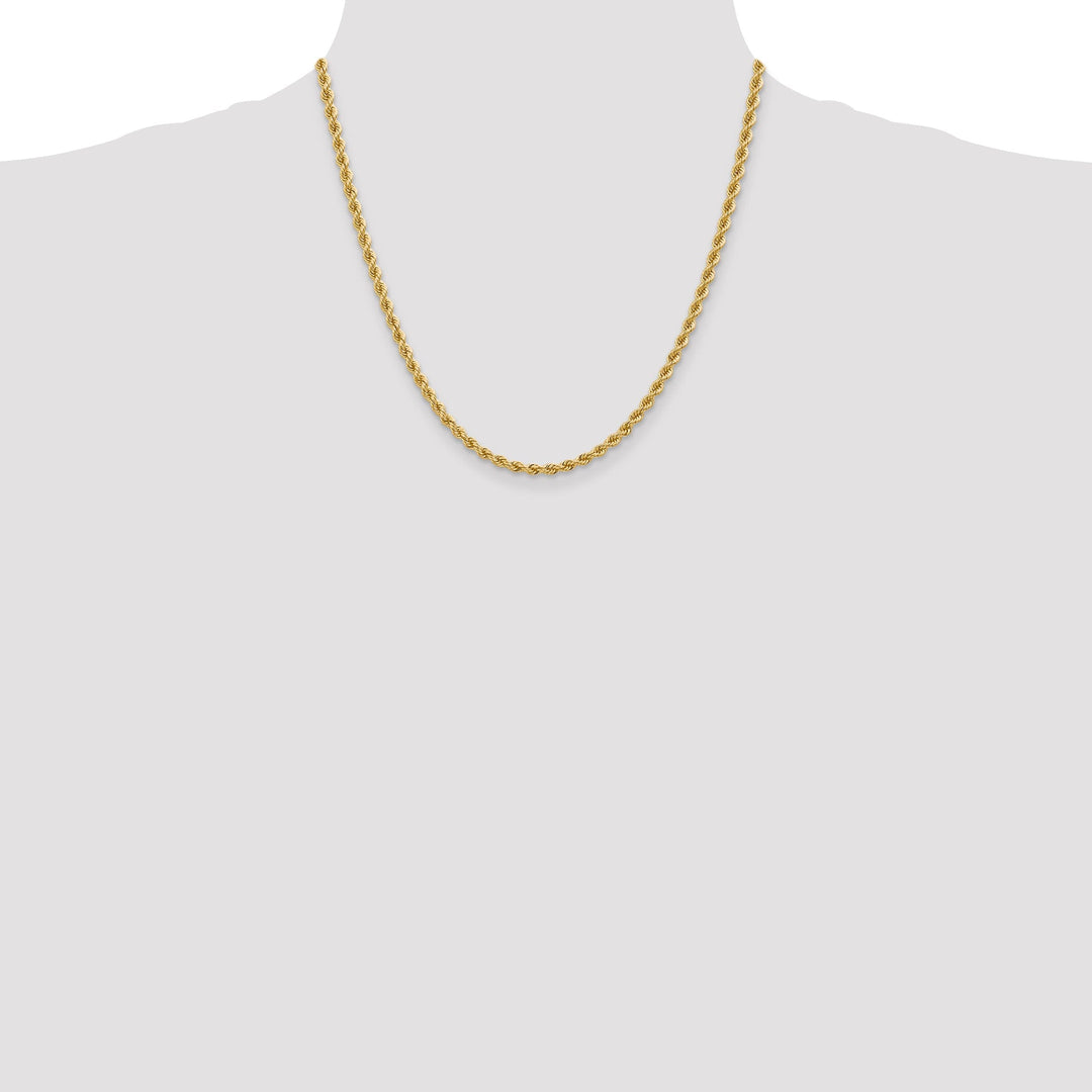 14k Yellow Gold 3.65-mm Handmade Rope Chain