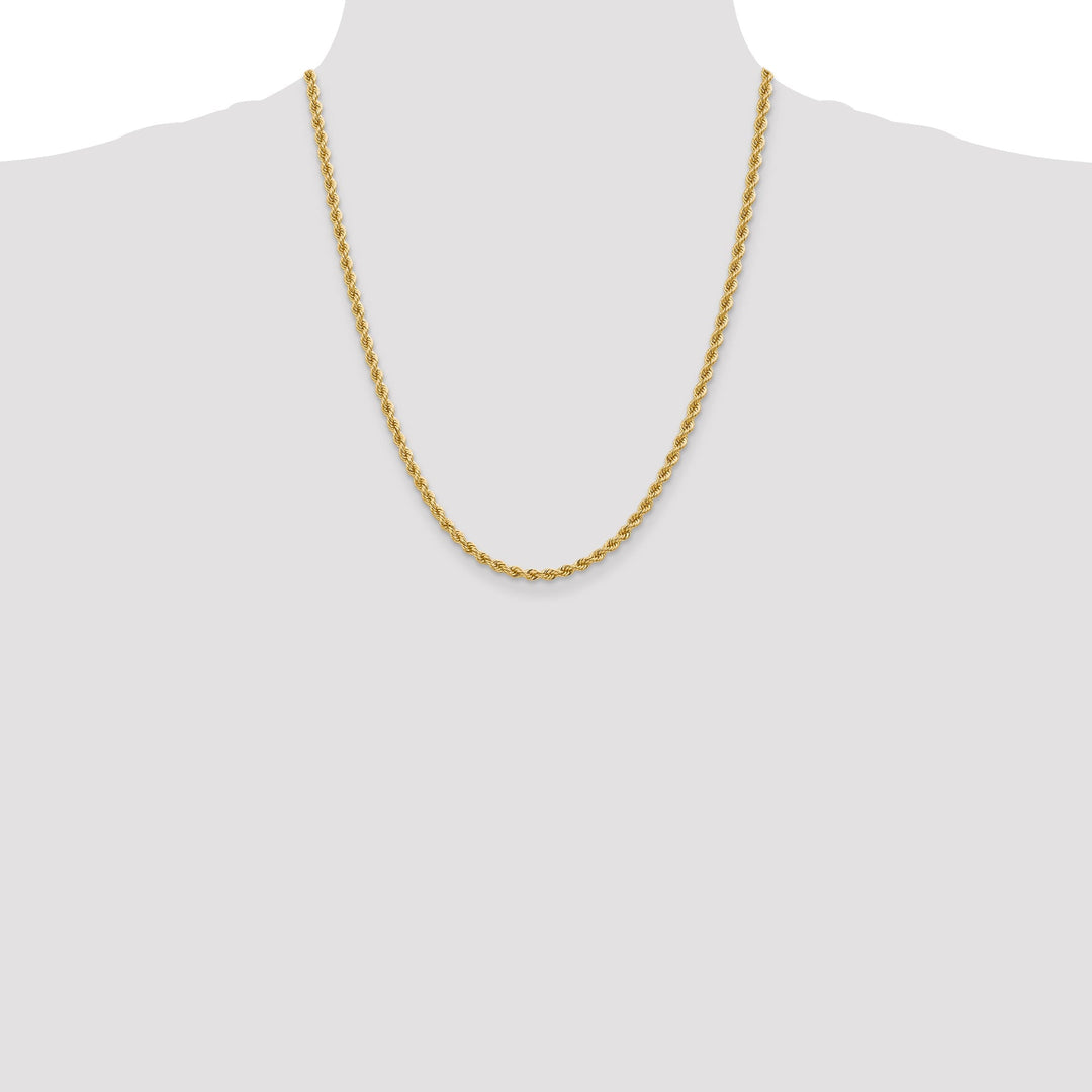 14k Yellow Gold 3.65-mm Handmade Rope Chain