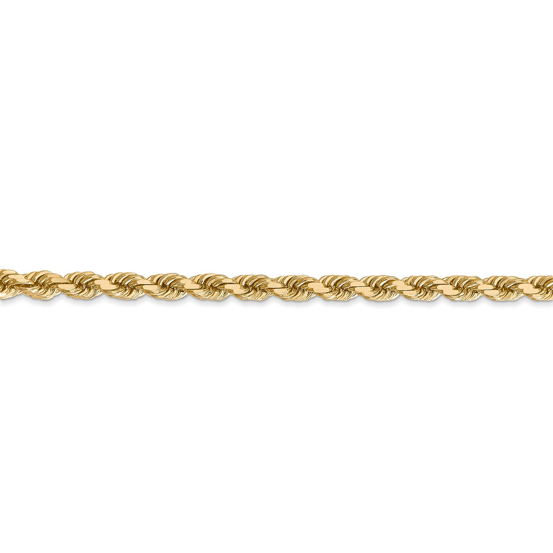 14k Yellow Gold 4.00mm Diamond Cut Rope Chain