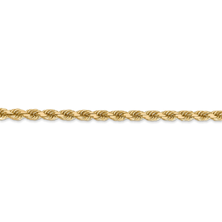 14k Yellow Gold 4.00mm Diamond Cut Rope Chain