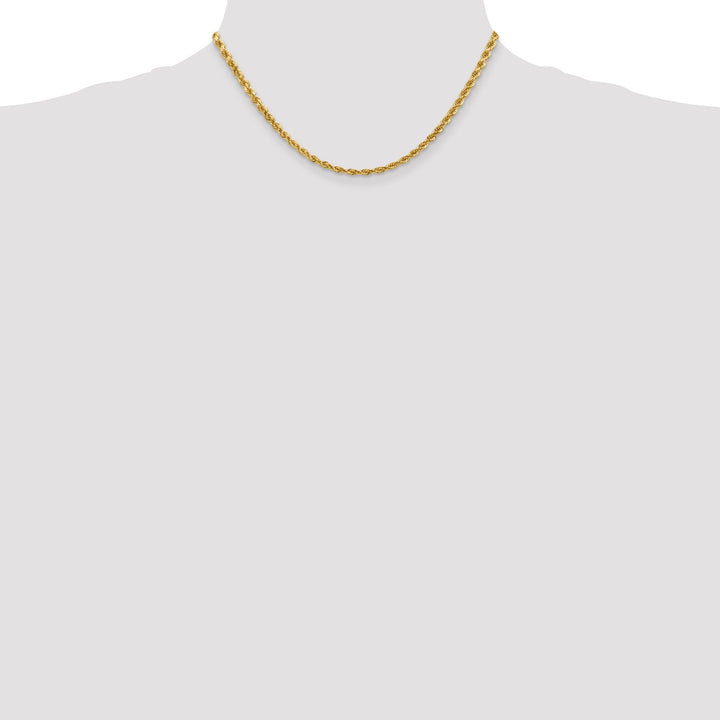 14k Yellow Gold 4.00mm Diamond Cut Rope Chain