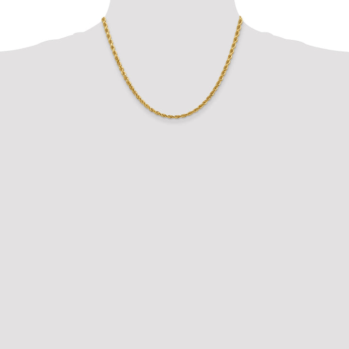 14k Yellow Gold 4.00mm Diamond Cut Rope Chain