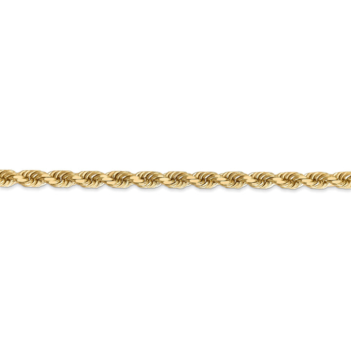 14k Yellow Gold 5.00mm Diamond Cut Rope Chain