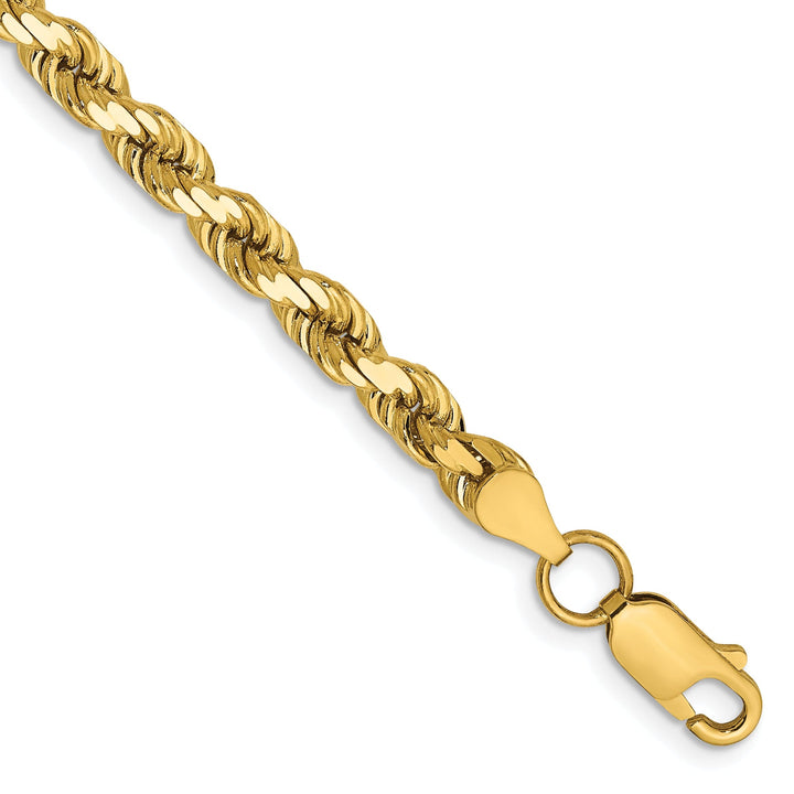 14k Yellow Gold 5.00mm Diamond Cut Rope Chain