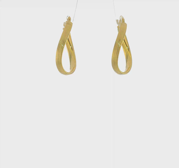 10kt Yellow Gold Polished Hinged Hoop Earrings