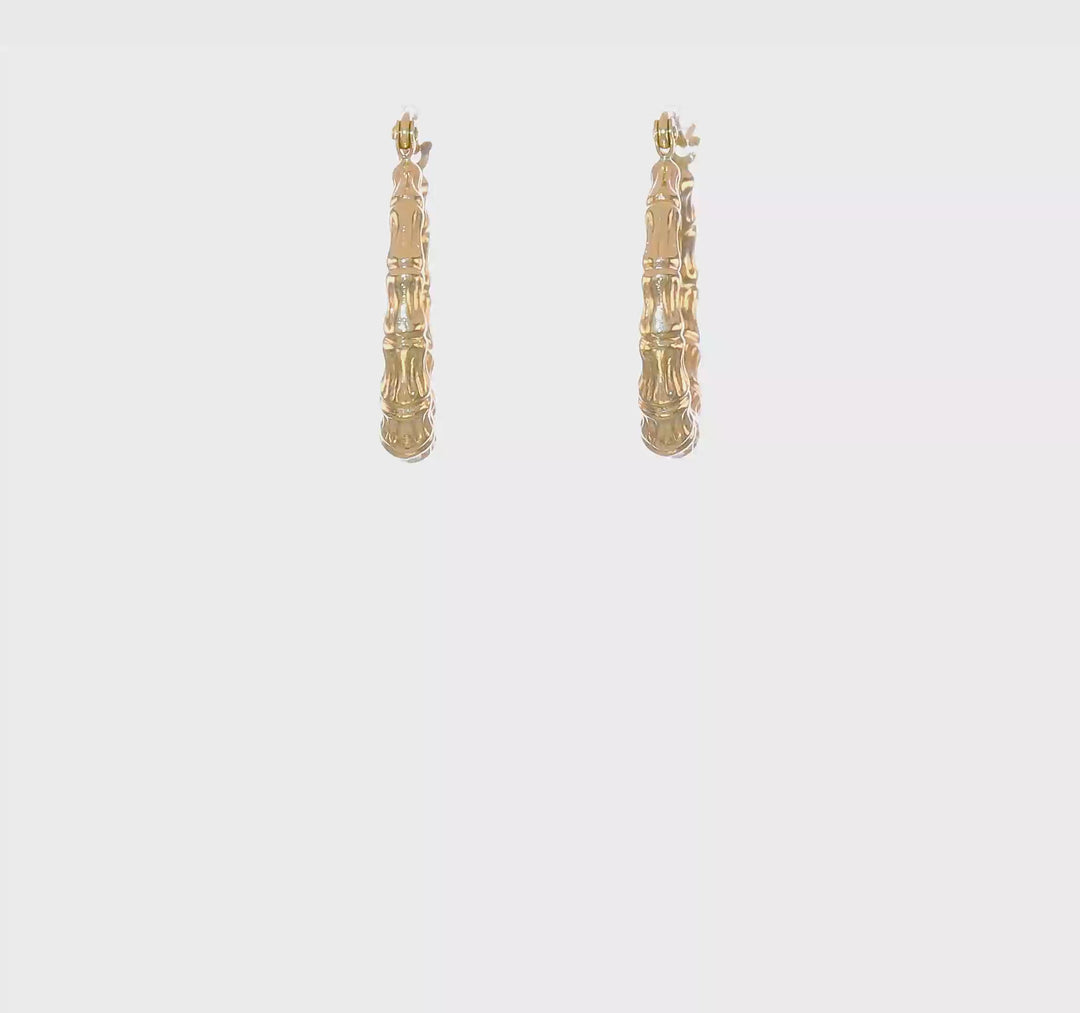 10k Yellow Gold Hinged Polished Classic Earrings