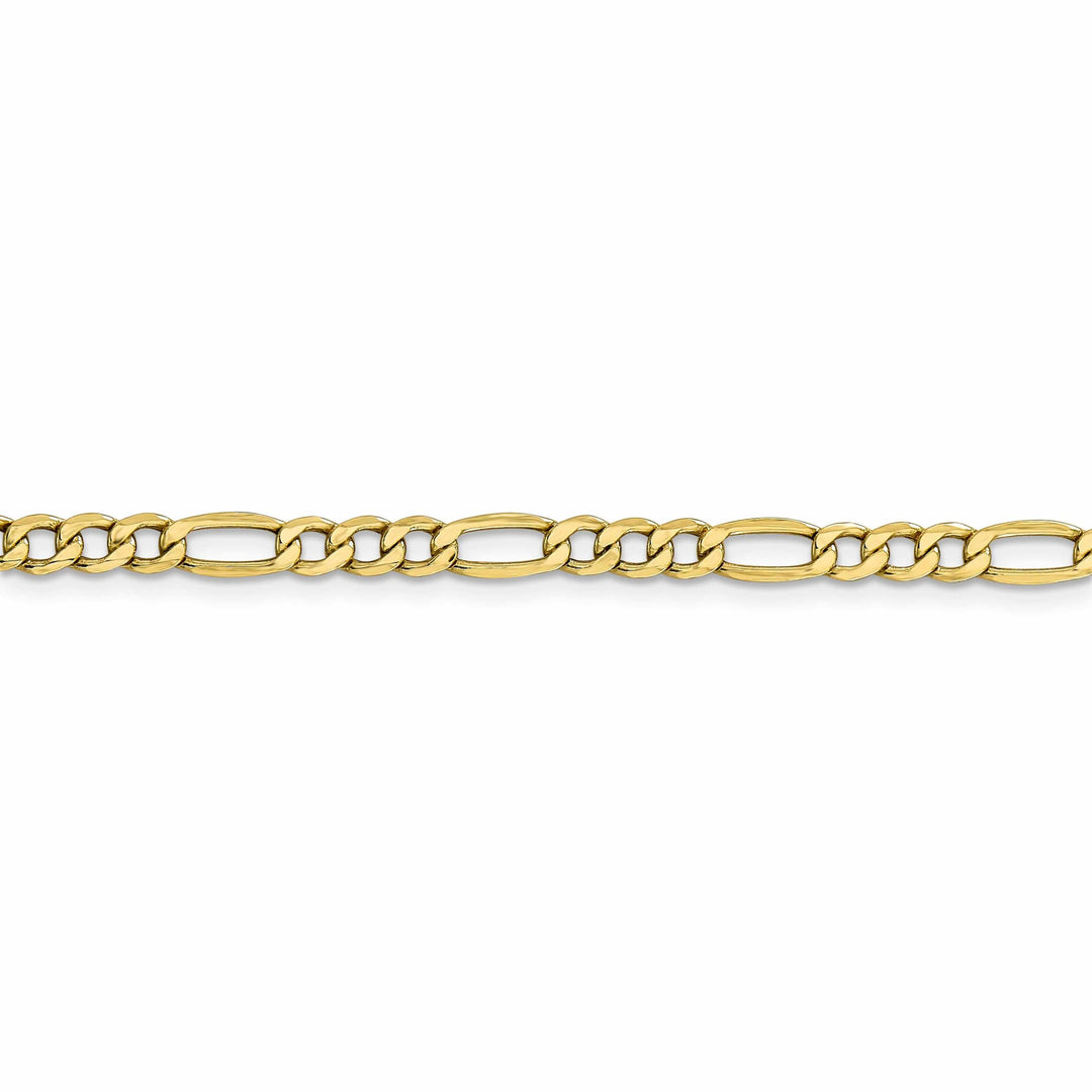 10k Yellow Gold Semi-Solid Figaro Chain