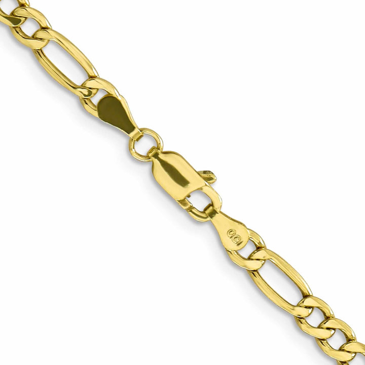 10k Yellow Gold Semi-Solid Figaro Chain