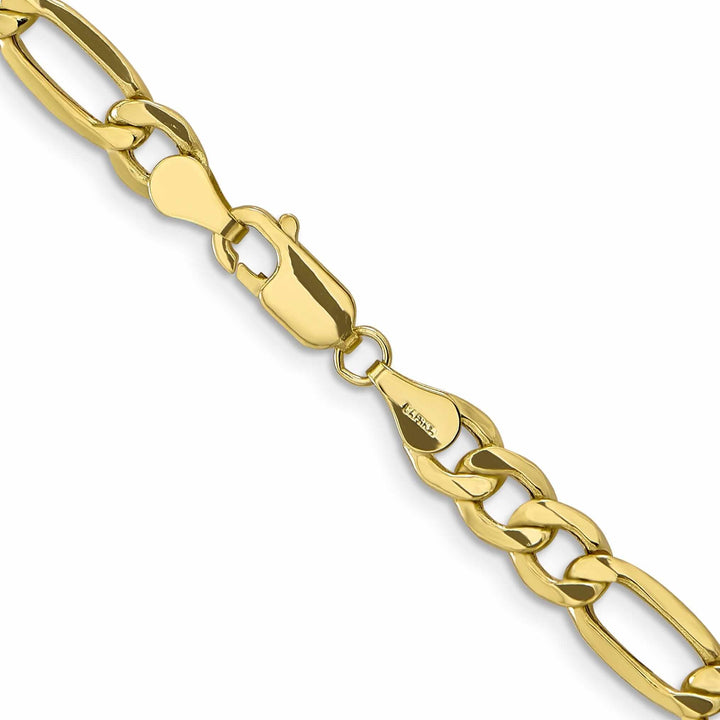 10k Yellow Gold Semi-Solid Figaro Chain