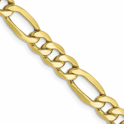 10k Yellow Gold Semi-Solid Figaro Chain at $ 259.76 only from Jewelryshopping.com