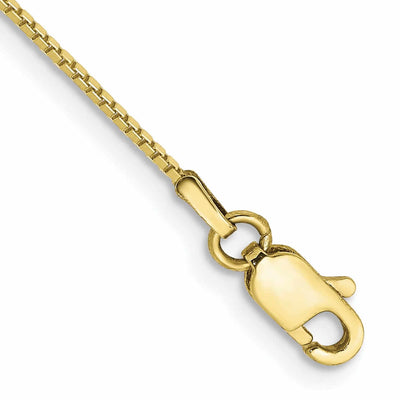 10k Yellow Gold 0.90-MM wide Box Anklet at $ 95.23 only from Jewelryshopping.com