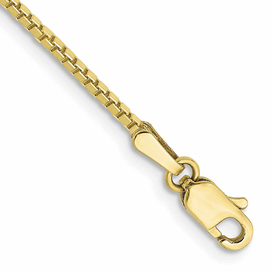 10k Yellow Gold 1.25MM Box Anklet