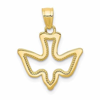 10k Yellow Gold Polished Finish Dove Pendant at $ 47.69 only from Jewelryshopping.com