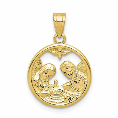 10k Yellow Gold Polished Nativity Pendant at $ 80.7 only from Jewelryshopping.com