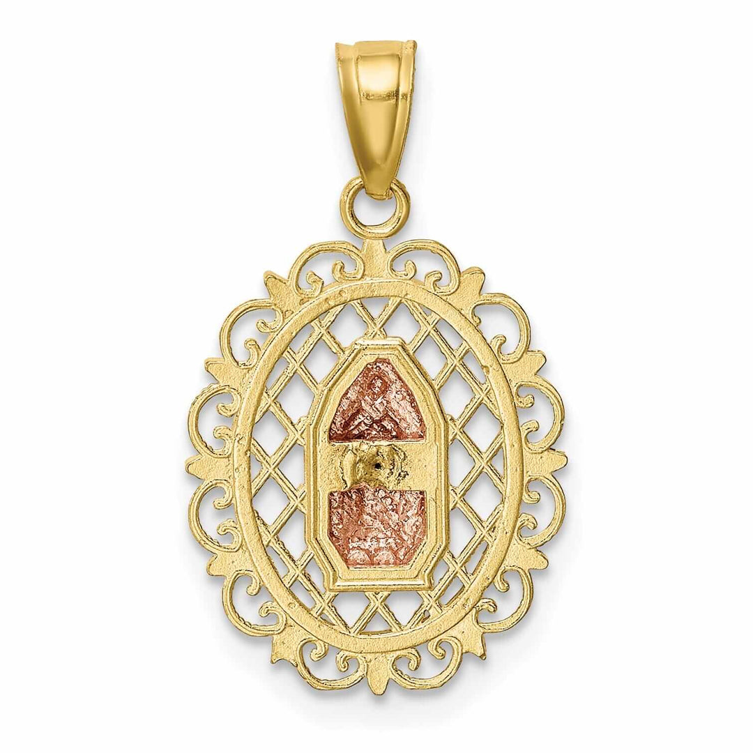 10K Two Tone Gold Our Lady Of Guadalupe Pendant