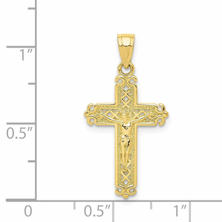 10k Yellow Gold Crucifix Pendant