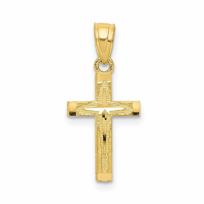 10k Yellow Gold Polished Cross Pendant at $ 30.8 only from Jewelryshopping.com