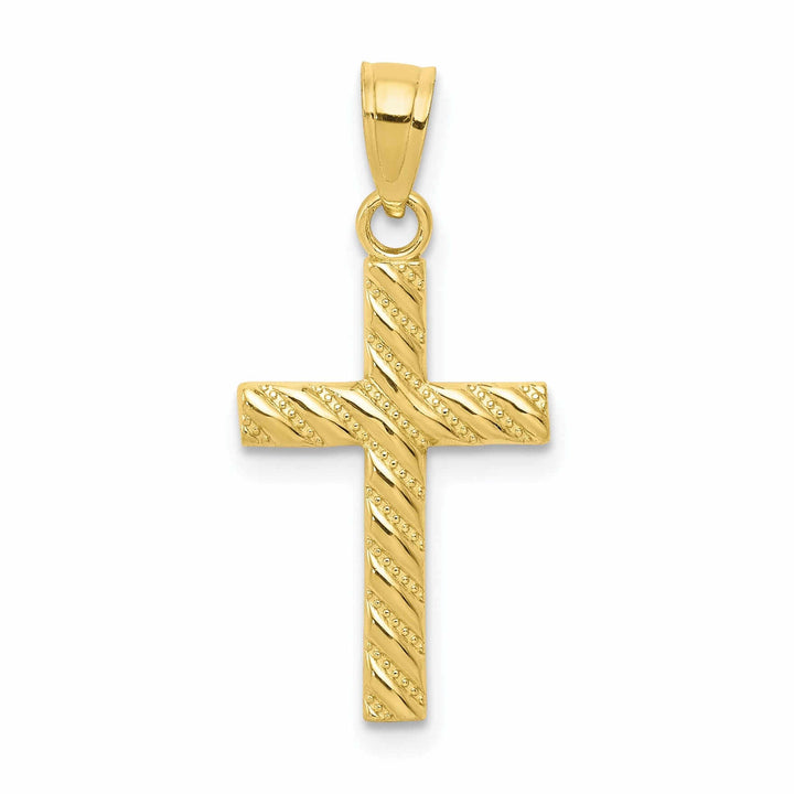 10k Yellow Gold Polished Cross Pendant