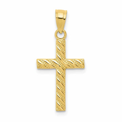 10k Yellow Gold Polished Cross Pendant at $ 45.49 only from Jewelryshopping.com