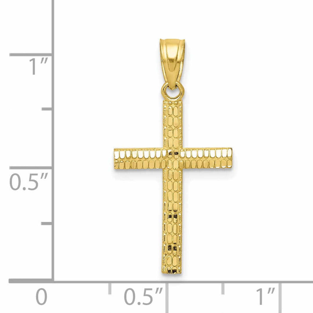 10k Yellow Gold Polished Cross Pendant