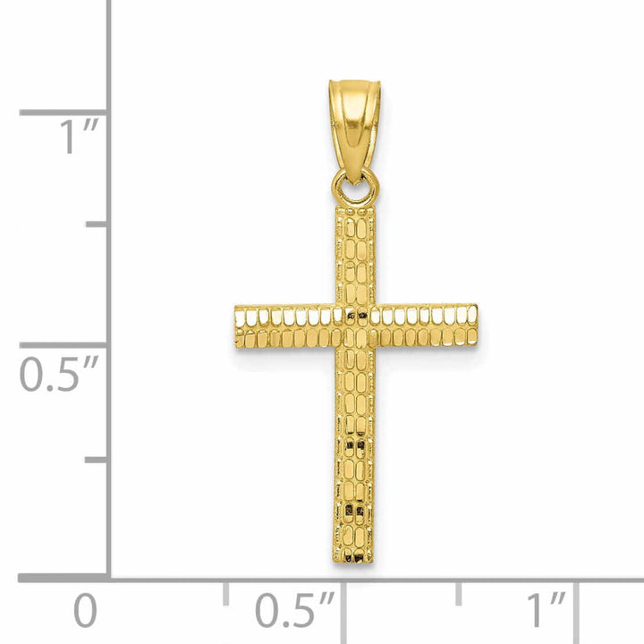 10k Yellow Gold Polished Cross Pendant