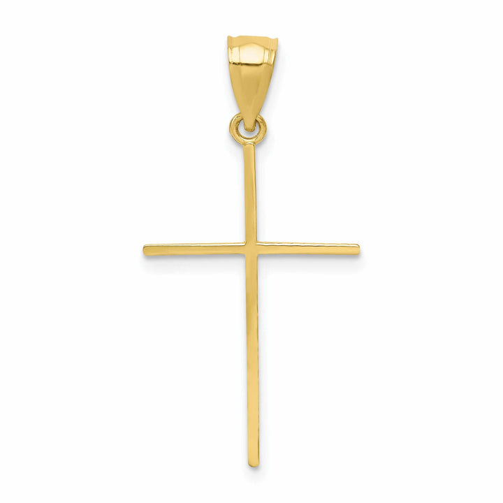 10k Yellow Gold Polished Cross Pendant