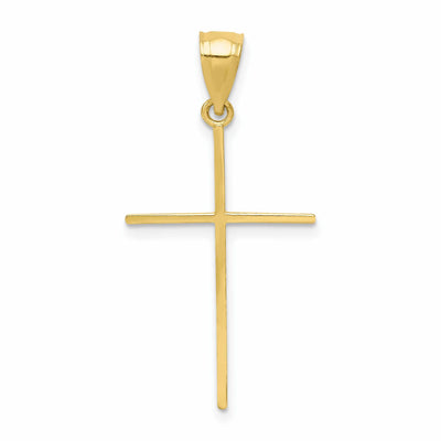 10k Yellow Gold Polished Cross Pendant at $ 66.03 only from Jewelryshopping.com