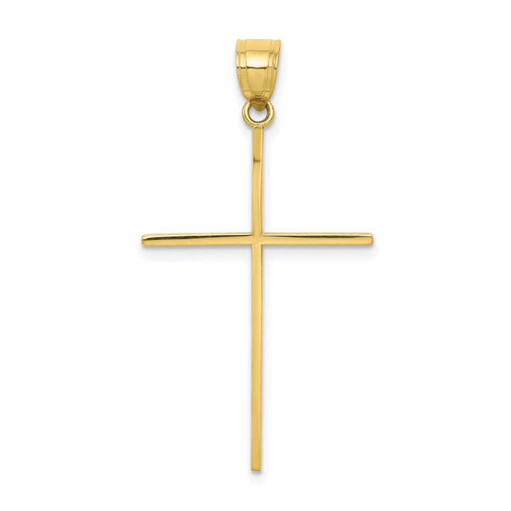 10k Yellow Gold Polished Cross Pendant