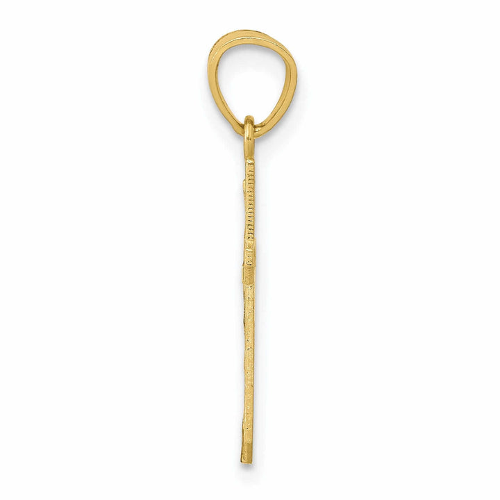 10k Yellow Gold Polished Cross Pendant