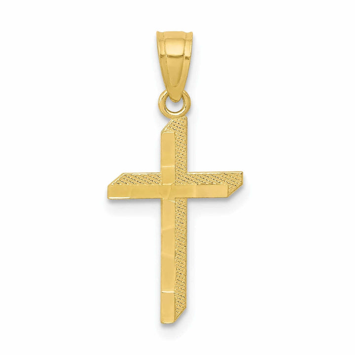 10k Yellow Gold Polished Cross Pendant