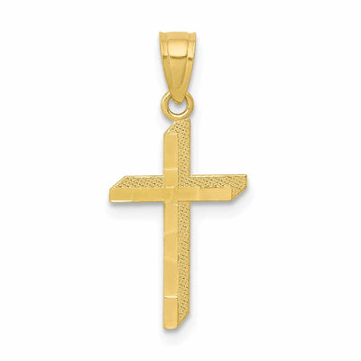 10k Yellow Gold Polished Cross Pendant at $ 26.42 only from Jewelryshopping.com