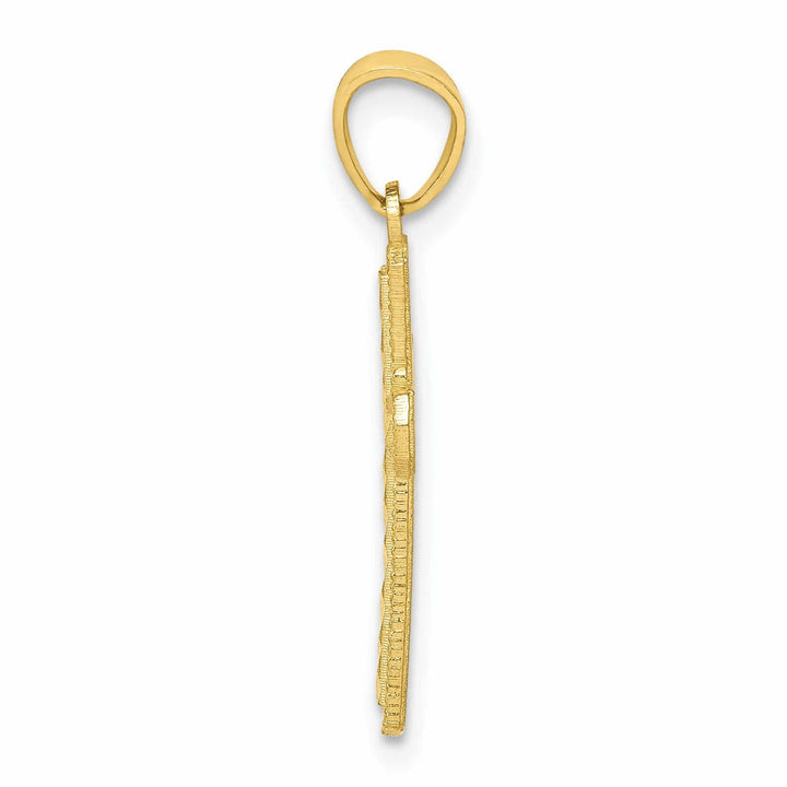 10k Yellow Gold Polished Cross Pendant