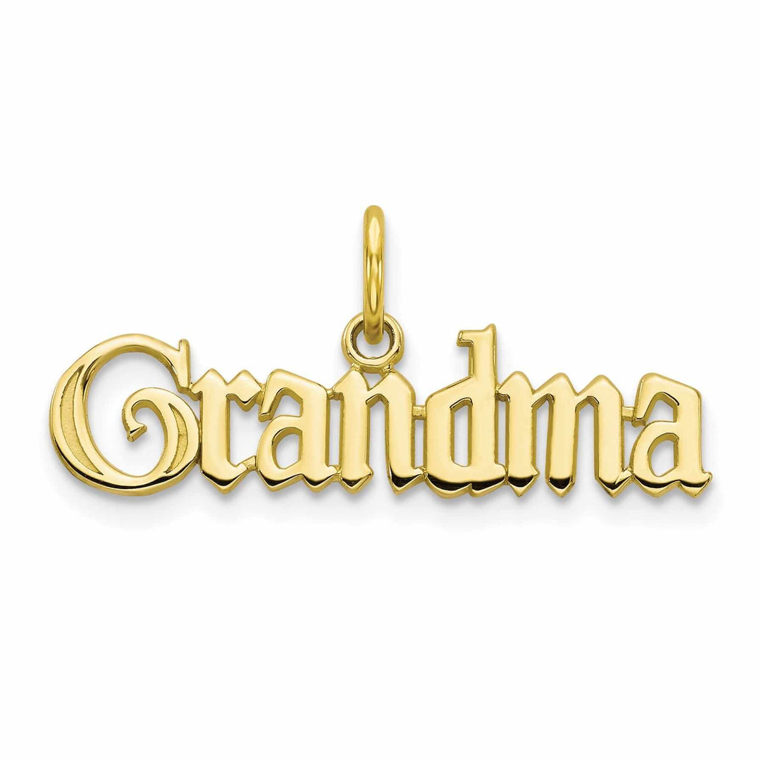 10k Yellow Gold Polished Finish Grandma Pendant