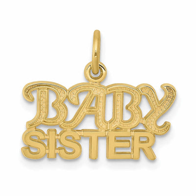 10k Yellow Gold Polished Baby Sister Pendant at $ 63.95 only from Jewelryshopping.com