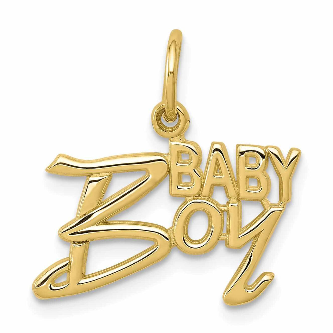 10k Yellow Gold Polished Baby Boy Pendant